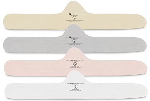 More of Me to Love Bio-BH-Einlage, 4er-Pack, Baumwolle (Perle, Rouge, Stein, Rehkitz), Weiß, Rosa, Grau, Beige, XL