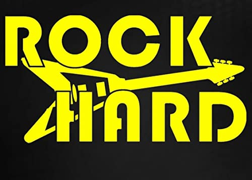 myrockshirt Rock Hard E-Gitarre Flying V Hard Rock 15 cm Aufkleber Sticker Autoaufkleber ohne Hintergrund freie Farbwahl
