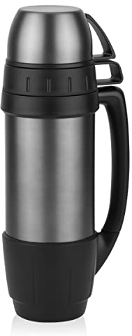 720°DGREE BigBoy - Termo con 2 vasos (1,2 litros, a prueba de fugas, resistente, acero inoxidable, termo para bebidas calientes, café, té)