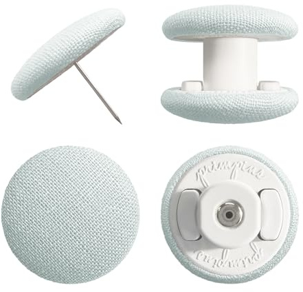 Primpins Duvet Clips Pin Fasteners - Classic Linen - Light Blue, Set of 8 | 20 Colors Available, Keeps Comforter from Shifting in Cover, Holds Duvet in Place