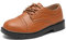 DADAWEN Jungen Anzugschuhe Schule Uniformschuhe Schnürhalbschuhe,Braun,27 EU
