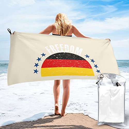 452 Badetuch Die Deutschland-Flagge Und Die Freiheit Duschtuch Pflegeleicht Strandtuch Tragbares Badehandtuch Für Badezimmer Yoga Reisen 70x140cm