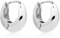 Damen Silber 925 Creolen Klobig, Sterling Silber 925 Ohrringe Kleine Knorpel Huggie Creolen Klobig Leicht Breit Creolen Silber Glitze Kreolen Mini Kleine Chunky Creolen Ohrringe Damen