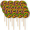MIJOMA 12er Set Regenbogenlolli Spirallolli Trick or Treat Swirl-Lollipop - Ø9cm Riesenlolli mit Erdbeergeschmack für Kindergeburtstag Halloween Leckerei - Süßigkeitenspaß - perfekte Mitgebsel 12x80g