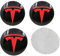 Car Wheel Hub Centre Caps Cover Sticker for Tesla Model S Model X Model 3 Model Y 65MM Tyres Rims Styling Decoration Decals Protector Accessories,BlackRed