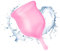 Happylife Menstruationstasse - 20 ml Fassungsvermögen - 67mm Länge - Menstrual Cup - ergonomischer Griff - medizinisches Silikon weiches Material - menstrual disc - Rosa