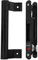 XIUXLI Verrou Baie Coulissante Fermeture - Serrure de Crochet de Fenêtre de Porte (Door Handle Set Black)