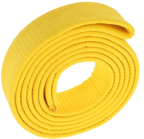 Happyyami Ceinture Jaune De Taekwondo en Coton - Ceinture d'arts Martiaux Confortable pour Adultes Et Enfants 240Cm