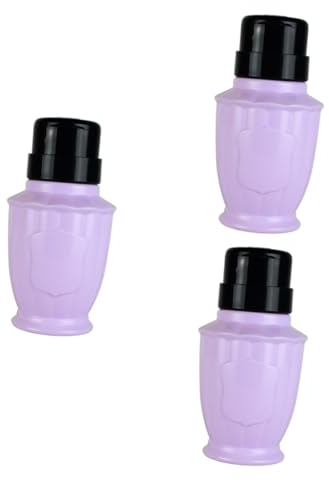 Housoutil 3stücke Leere Nagellackentferner-pumpflasche Nachfüllbare Kunststoffflasche Mit Druckmechanismus Für Reisen Und Einfache Dosierung Von Flüssigkeiten
