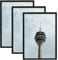 Atryinous Bilderrahmen A5 15X21cm Schwarz Holz Rahmen mit Acrylglas Aufhängen/Stellen für Fotos/Plakate/Collagen Modern Photo 3er set