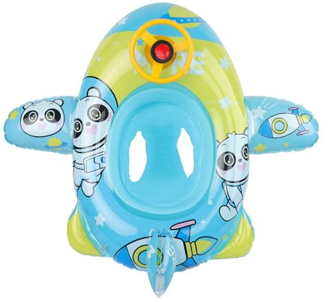 JIAHG Anneau de Natation Gonflable Créatif pour Enfant 1-5 Ans Flotteur de Natation avec Siège Bouée de Natation Piscine Avion Entraînement de Natation Infantile Jouets Nautiques Bateau Gonflable