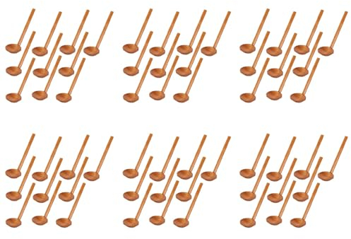 Zunedhys Japonais 8,5 Pouces Ramen CuillèRe à Soupe en Bois Ustensiles en Bois Ensemble pour la Cuisine, CuillèRe à Pot en Bois 60 PièCes