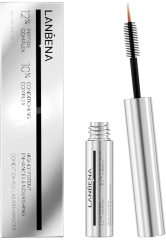 LANBENA Wimpernwachstum Serum, erweiterte Wimpernbehandlung, Wimpernserum für Wimpernwachstum, hypoallergene 0.1 Fl. Oz.