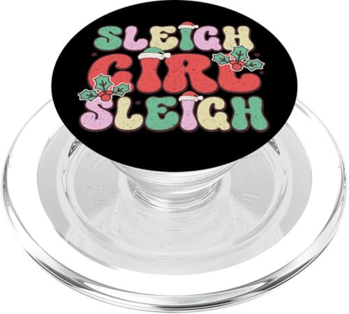 Schlitten Mädchen Schlitten Lustiger Weihnachtstext PopSockets PopGrip für MagSafe