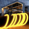 SUCIKORIO 5m Silicone Neon LED Strip Light for Bedroom, Waterproof Fireproof IP65 Round Led Strip Lights Warm White 3000K 220V Cuttable Flexible Neon LED Rope Lights Outdoor with Power Supply
