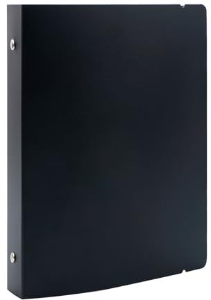 OTCRAFT A5 Ringbucheinband mit 6 Ringen, sauberes, transparentes weiches PVC, für nachfüllbare Notizbuchhülle mit matter Oberfläche, für Stempel- und Stanzschablonen, Schwarz