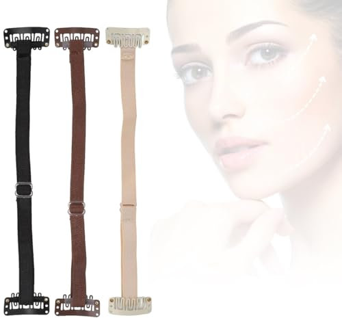 COYUN 3 Stücke Face Lifting Tape Facelifting Tape Bänder Face Lifting Band Facelifting Bänder mit Clips Unsichtbare Face Lift Tape für Kinn, Gesicht Nacken und Augen, Face Tape Lifting Gesicht