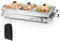 GOPLUS 2-en-1 Chauffe-Plat Électrique en Acier Inoxydable, Buffet à 3 Bac 8L, 450W, Température Contrôle 50-150 °C, Sac de Rangement, Chauffante Portable pour Buffet, Fêtes, Mariage