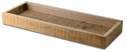 VOSTEEN 1x Holztablett 45x17x4,5cm braun - Serviertablett vielseitig und hochwertig verarbeitet - Tablett deko Dekoteller