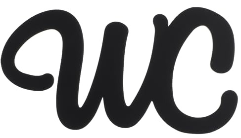 DOPENSPI WC Schild Selbstklebend, 23x12.5cm Schwarz WC Aufkleber Toiletten Aufkleber Innen und Außenbereiche Toilettenschild Türschild für Ihre Tür & Wand,Lustige Toiletten Schild Badezimmer Deko