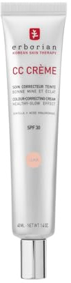 Erborian - CC Crème mit Centella Asiatica - High-Definition Illuminierende GesichtsCrème und Make-up - Sonnenschutz SPF 30 - Koreanische Kosmetik - Clair 40 ml