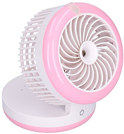 ZJchao Mini Ventilateur USB Humidificateur, Ventilateur de Bureau, 3 en 1 avec Contrôle Tactile pour la Chambre de Dortoir du Bureau à Domicile