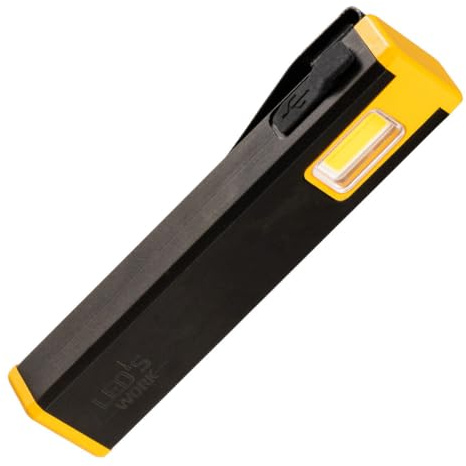Leds Work Baladeuse à batterie LED 300 lumens – 5000 K, USB-C, clip magnétique, 3 modes d'éclairage