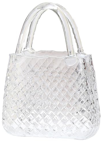 Glas-Geldbörsenvase, transparente Handtaschen-Blumenvase für Hochzeitsaufsätze und Tischdekoration/29, 2 x 20, 6 x 8, 9 cm