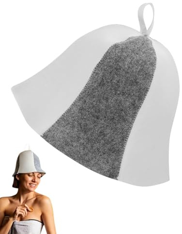 WINXMIN 1 pieza Sombrero de Sauna Ucrania,sauna, Sombrero vaporario, Fieltro Lana para Mujeres y Hombres,Fieltro melón, Gorro ducha con piel de melón