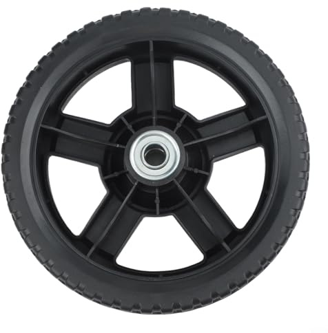 Rasenmäher Ersatzrad Vorne 17Cm Hinten 20Mm Bohrung Robustes Kunststoffrad Für Rasenmäher Reparatur Glattes Rollen Schwarz Gartenpflege Ersatzteil Zubehör(Rear Wheel 20mm)
