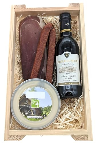Schwarzwald Art Präsentkorb Geschenkkorb - Schwarzwälder Kiste (Rotweinvesper)