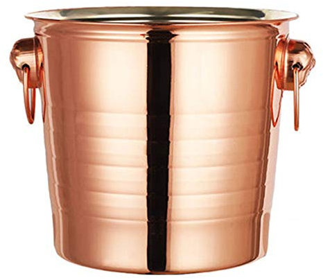 Stainless Steel Tiger Head Ice Bucket Party/Beer/Wine Champagne Ice Bucket 3L/5L/7L (Rose Gold, 7L)
