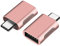 USB C Adapter (2-Pack), High-Speed Datenübertragung,USB-C auf USB 3.0 Buchse Adapter für MacBook Pro 2020, iPad Pro 2020,Samsung Notebook 9, Dell XPS & weitere Typ C Geräte (Rosé Gold)