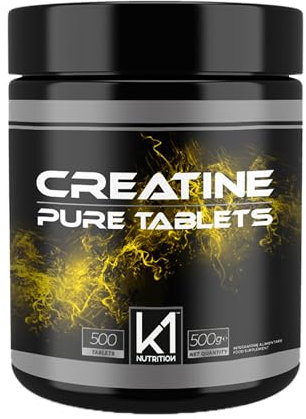 K1 NUTRITION - Creatina Monoidrata Micronizzata - Creatina 200 Mesh in Compresse 500 cpr - Pre Workout Palestra - Integratori Alimentari Senza Glutine e Senza Lattosio - Creatina Vegana