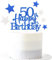 Glittery 50th Cake Topper with Star men women 50 Birthday Party Supplies, Fifty Years Old Birthday Party Decorations Royal Blue