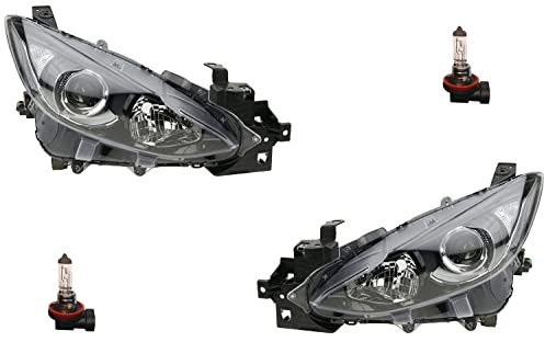 Johns, Scheinwerfer Halogen HSW passend für Mazda 3 13-17 mit H15 H11 Satz Links Rechts