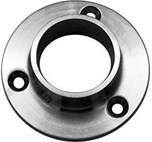 Edelstahl Steckfitting Rohrverbinder Rohrbogen Flansch Verbinder Geländer V2A (Ø 33,7 mm, Flansch)