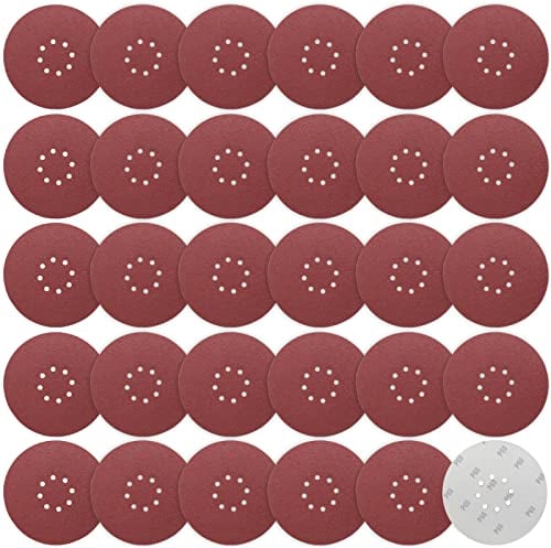 STEBRUAM Schleifpapier 225mm Klett, Schleifscheibe 30 Stück Körnung P60 225mm Schleifscheiben 8 Loch großen Schleifteller für Trockenbauschleifer Schleifgiraffe Langhalsschleifer Schleifen Giraffe