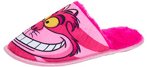 Disney Pantoufles Cheshire en forme de chat pour femmes, adolescentes, filles - Doublure chaude, multicolore, 37 EU