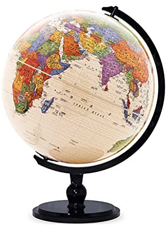 globus Dekoratio 12.5in Große Weltkugel Pädagogische Erwachsene Geographie Globus Retro-Desktop-politische Kugel Mit Schwarzer Basis Für Globen Büro