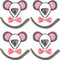 SGBETTER 16 Pieces Mouse Costume Set Mouse Ears Headband Nose Tail Bow Tie Mouse Costume Accessories for Kids Halloween Birthday Christmas Cosplay Dress Up Party
