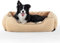 MIXJOY Hundebett Grosse Hunde, Hundekorb Waschbar, Hundebetten HundeköRbchen mit Hoher Rand, rutschfest Hundesofa, Hundebett Flauschig XL, für Kleine, Mittelgroße & Große Hunde, Beige 89 x 63 x 23cm