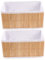 UPKOCH 2 Pièces Panier De Rangement En Bambou Paniers Pliables Paniers De Rangement Pour La Maison Corbeille De Fruits Bacs Organisateur De Garde-Manger Paniers De Rangement En Bambou