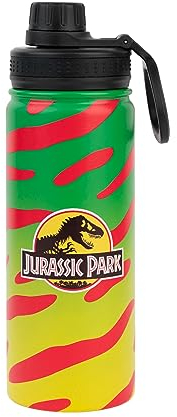 Cantimplora acero inoxidable Jurassic Park - Botella de agua termica 500ml (Termo agua) | Aislamiento Doble pared Frio/Calor
