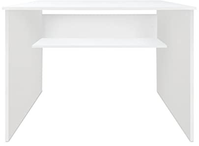 mattfy - Mesa de Escritorio, Mesas para Ordenador, Acabada en Blanco, Práctica y Funcional, Medidas: 90 cm (Ancho) x 49,5 cm (Fondo) x 77 cm (Alto)