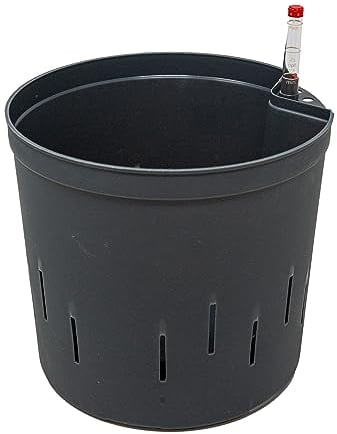 Leni Kulturtopf für Hydrokultur-Systeme Set mit Wasserstandsanzeiger | Größen zur Wahl 5-32 cm rund | Langlebiger Kunststoff (1er-Pack, Ø: 22cm | H: 19cm)