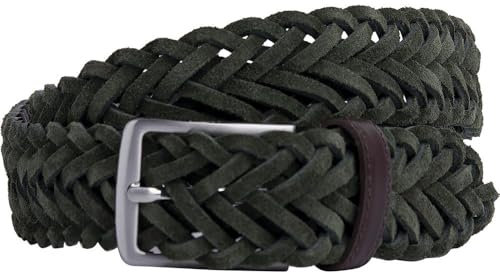 Hackett London Herren Geflochtenes Bi-Material, BLT Gürtel, Grün (Regent Green), L