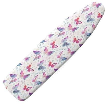 HOWILATH Butterfly Iron Board Cover 110 x 35cm Wear-resistant Ironing Board Covers Suitable for Traditional or Steam Irons, Anti Slip and Stain-S