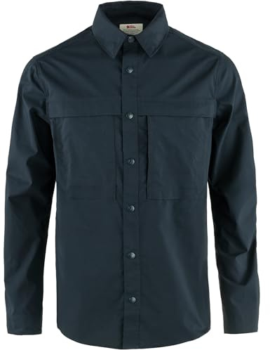 Fjällräven Herren Abisko Trail LS Hemd, Dark Navy, XXL