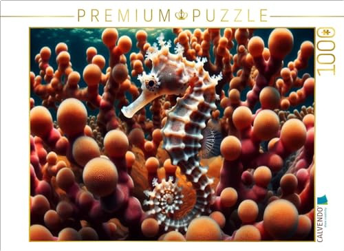 CALVENDO Puzzle Pygmäenseepferdchen vor Gorgonienkorallen | 1000 Teile Lege-Größe 64 x 48 cm Foto-Puzzle für glückliche Stunden